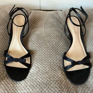 Ann Taylor Black Strappy Heel